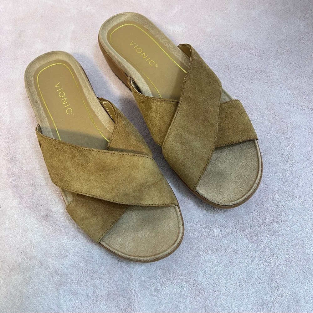 Vionic Hayden Platform Slip-On Sandal or Slides. Size 9 1/2.